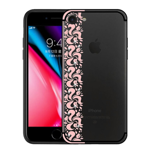 NXE iPhone 7 ja 8 kukkakuvioitu suojakuori - Pinkki