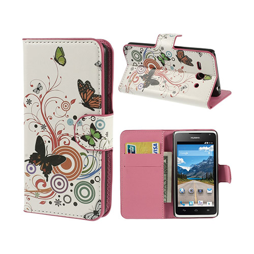 Moberg Huawei Ascend Y530 Suojakotelo - Perhoset Ja Ympyrät