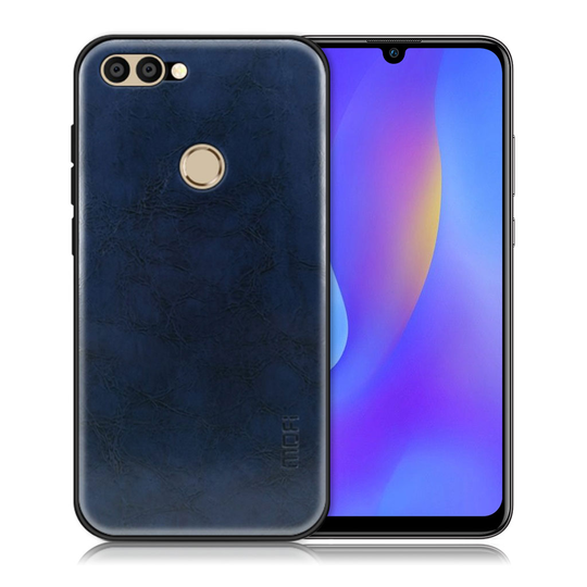MOFI Huawei P Smart nahkapintainen hybridi suojakotelo - Sininen