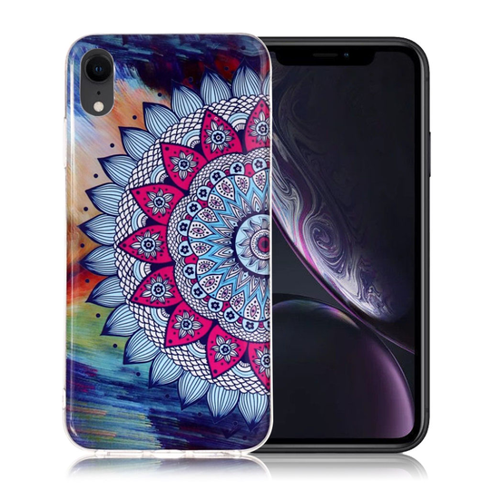 iPhone 9 Valoisa Kuviollinen Pehmeä Muovinen Takasuoja Kuori - Mandala Kukka