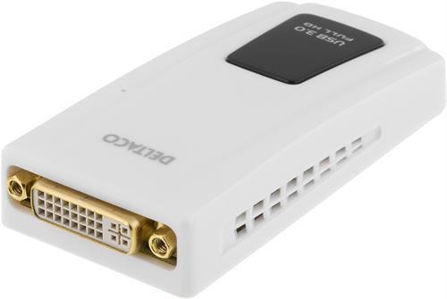 PRIME Sovitin USB 3.0 - DVI/HDMI/VGA, Toimii Ylimääräisenä Näytönohjaimena, DVI-I Dual Link Na