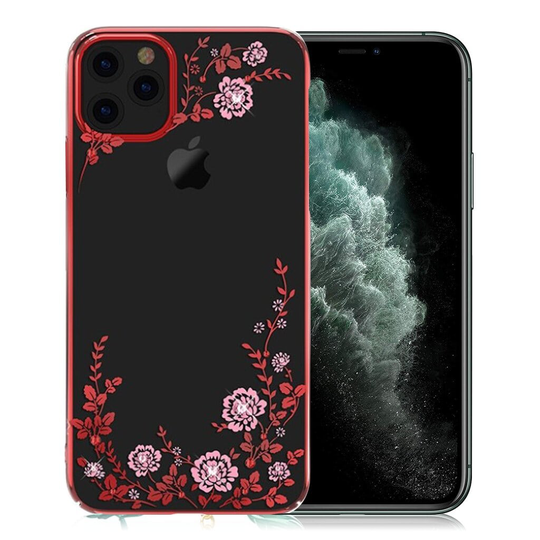 Kavaro iPhone 11 Pro Max Flora Crystal Case - Red