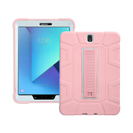 Samsung Galaxy Tab S3 9.7 iskunkestävä hybrid suojakotelo - Pinkki + Valkoinen