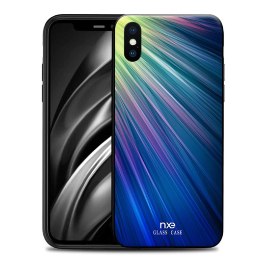 NXE iPhone Xs Max pattern case - Green / Blue