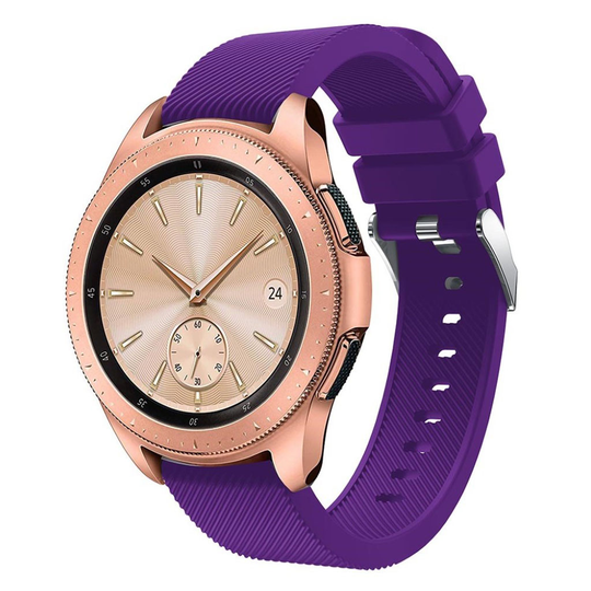 Samsung Galaxy Watch (42mm) kudottu pintainen silikooni muovinen kellon vaihto ranneke - Violetti