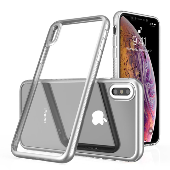 LEEU DESIGN iPhone Xs Max electroplating hybrid case - Silver