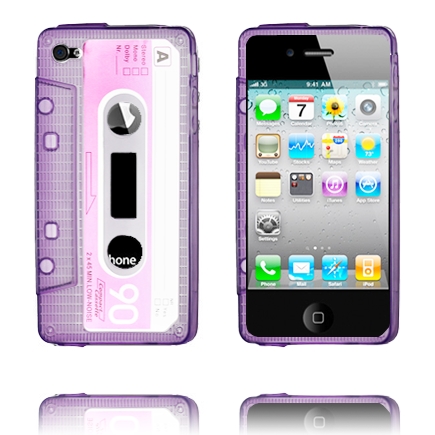Kasetti Suojakuori Semi-Läpikuultava (Violetti) iPhone 4 Silikonikuori