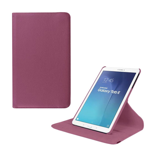 Jessen Samsung Galaxy Tab E 9.6 Nahkakotelo Kääntyvällä Standillä - Violetti
