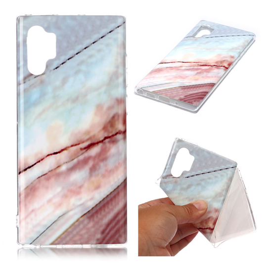 Marble Samsung Galaxy Note 10 Pro kuoret - Sininen / ruusu marmori