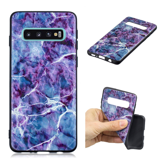 Samsung Galaxy S10 Plus kohokuvioitu kuosi Suojakotelo - Marmori tuntuinen