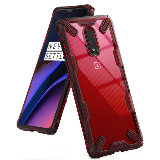 Ringke FUSION X OnePlus 7 - Ruby red