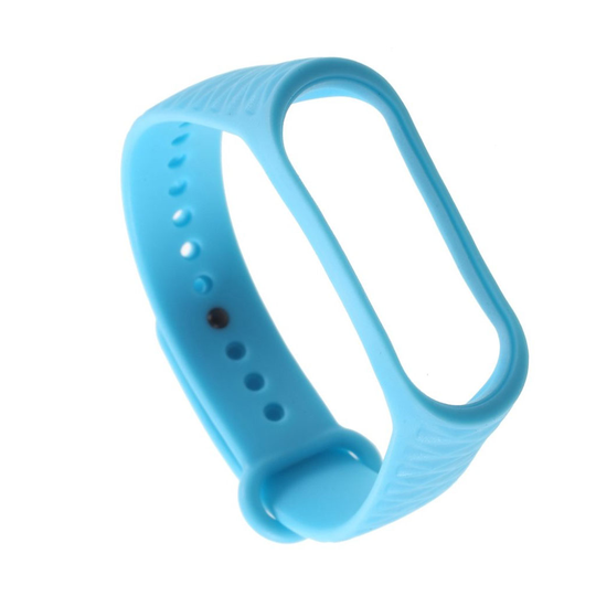 Xiaomi Mi Band 3 Pehmeä Silikooni Vaihdettava Kellon Ranneke - Vaalean Sininen
