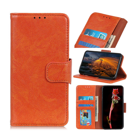 Samsung Galaxy A50 nappa texture leather case - Orange