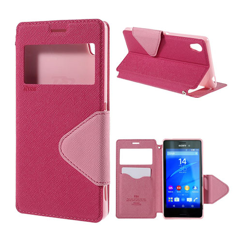 Roar Korea Sony Xperia M4 Aqua Nahkakotelo - Rosee
