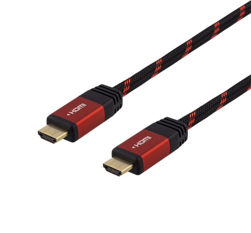 Kangaspäällysteinen HDMI-kaapeli. Tuote Noudattaa HDMI High Speed With Ethernet -standardia, Ja Si