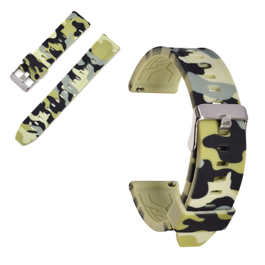Samsung Galaxy Watch (46mm) camouflage silicone watch band - Yellow