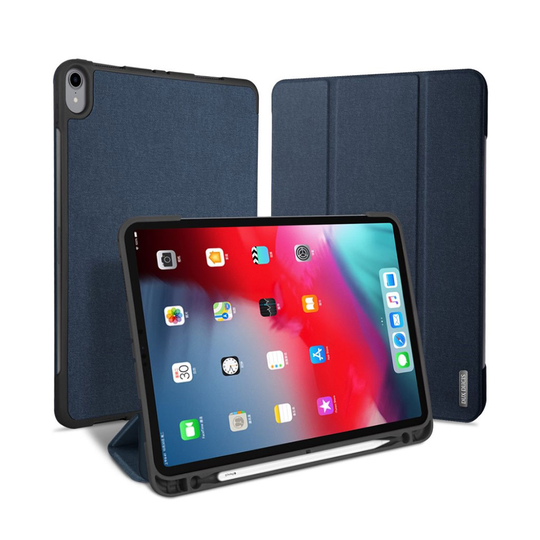 iPad Pro 11 inch (2018) DUXDUCIS hybriidi suojakotelo synteetti nahasta ja muovista - Sininen