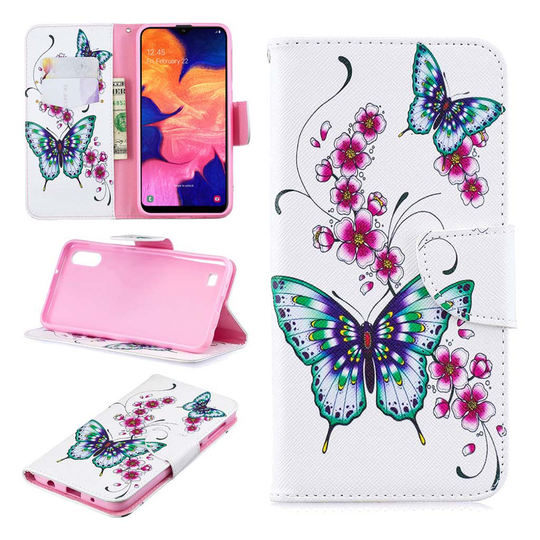 Wonderland Samsung Galaxy A10 kotelot - Sommerfugler og Blomster
