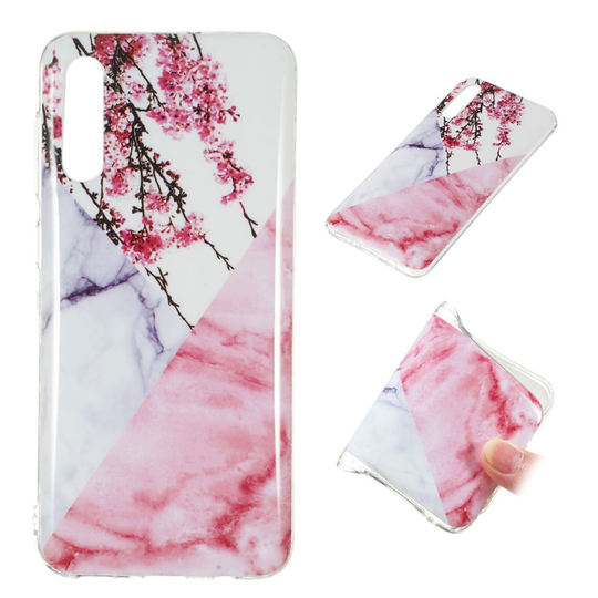 Marble Samsung Galaxy A50 kuoret - Kukkainen marmori
