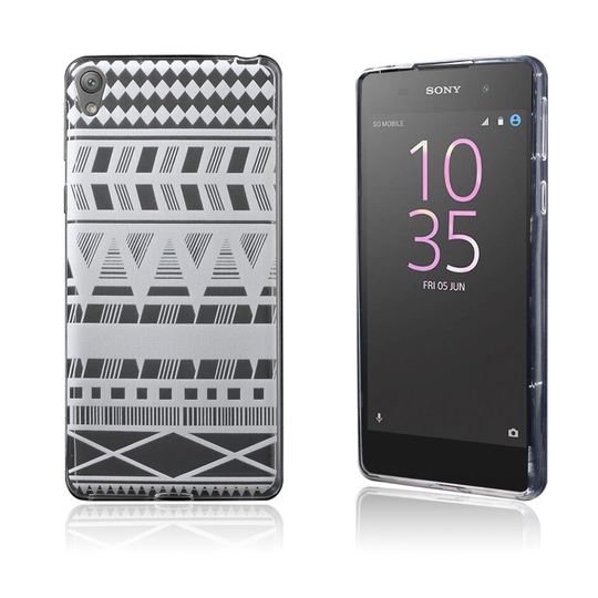 Blixen Sony Xperia E5 Erittäin Ohut Joustava Muovikuori - Geometrinen Kuvio