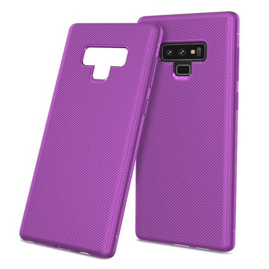 Samsung Galaxy Note9 Tvilli Rakenne Pinnoitettu Silikooni Takasuoja Kuori - Violetti