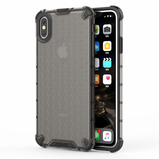 Bofink Honeycomb iPhone Xs Max kuoret - Musta