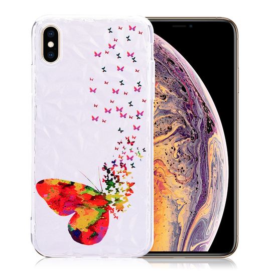 iPhone 9 Plus Iskukestävä Pehmeä Kuviollinen Silikooni Muovinen Takasuoja Kuori - Pääkallo