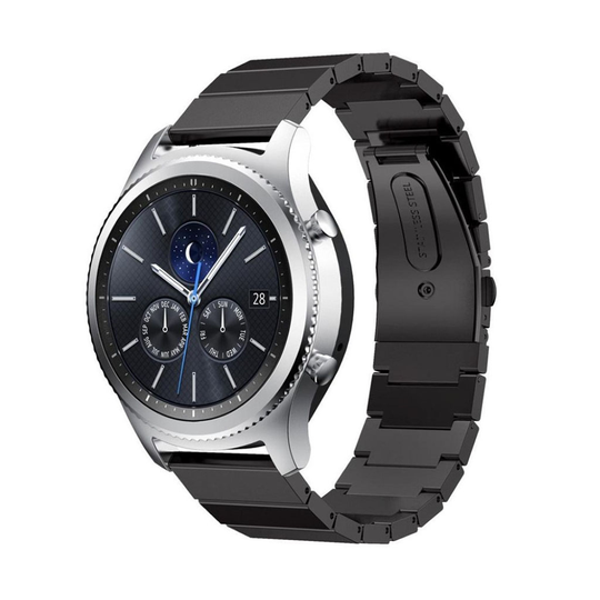 Samsung Gear S3 Kiinteä Ruostumaton Teräs Kellon Ranneke - Musta