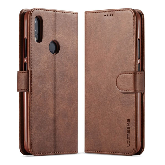 LC.IMEEKE Xiaomi Redmi Note 7 nahkainen suojakotelo - Kahvi