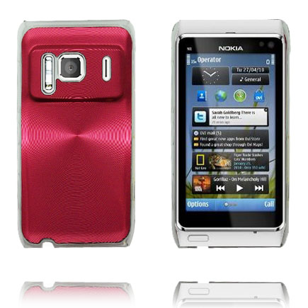 Aluminium Shield Läpikuultava Reunus (Punainen) Nokia N8 Suojakuori