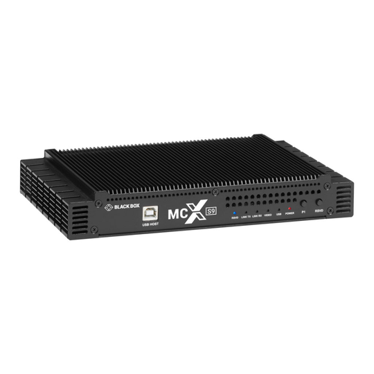 BLACK BOX MCX S9 4K60 NETWORK AV ENCODER - HDMI 2.0, DISPLAYPORT 1.2A, SCALING, USB, 10-GBE COPPER O