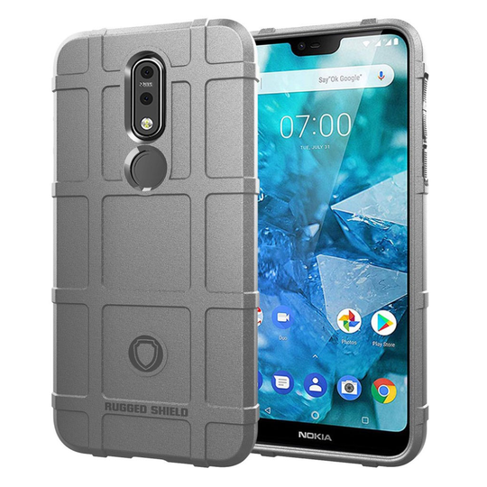 Rugged Shield Nokia 7.1 kuoret - Harmaa