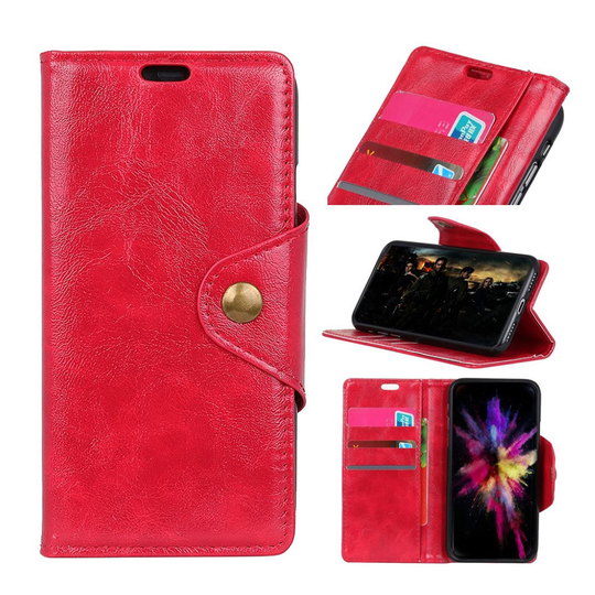 Sony Xperia 10 Plus textured leather case - Red