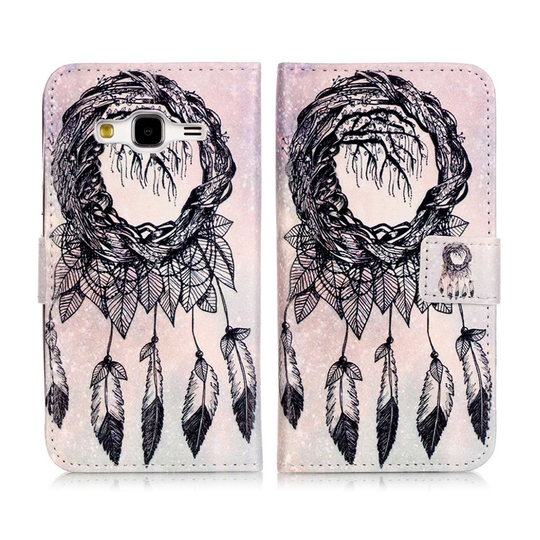 Samsung Galaxy J3 (2016) / J3 Kohokuvio Nahkakotelo - Unensieppaaja
