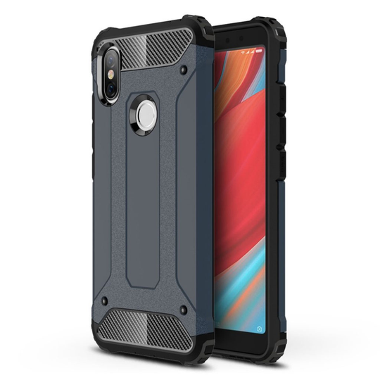 Xiaomi Redmi S2 Karu Pintainen Hybriidi Muovinen Takasuoja Kuori - Tumman Sininen