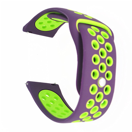 Samsung Galaxy Watch Active two-tone silicone watch band - Purple / Green