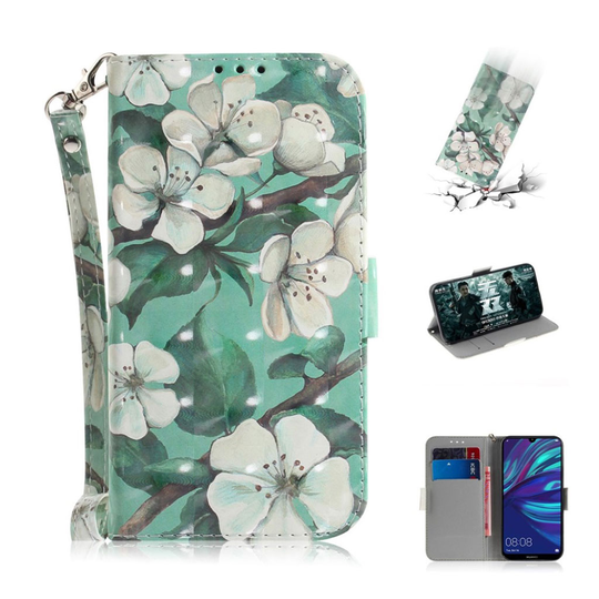 Huawei P30 Lite light spot décor nahkainen suojakotelo - Kauniit Kukat