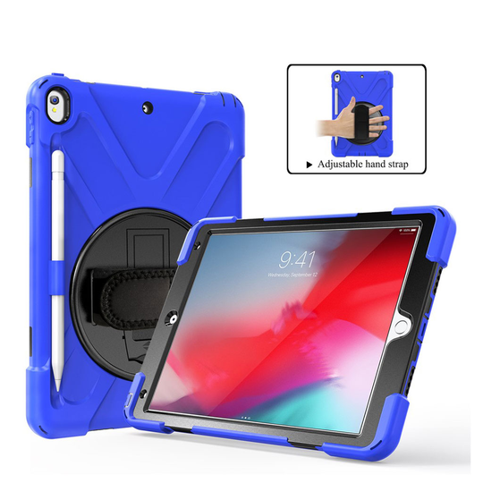 iPad Air (2019) X-Shape swivel suojakotelo - Sininen