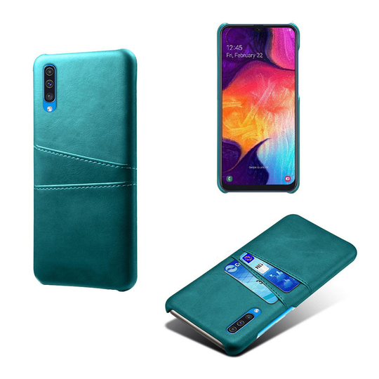 Samsung Galaxy A50 leather coated case - Baby Blue
